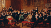 A meeting of the Westminster Assembly on 21 February 1644. Wikimedia Commons